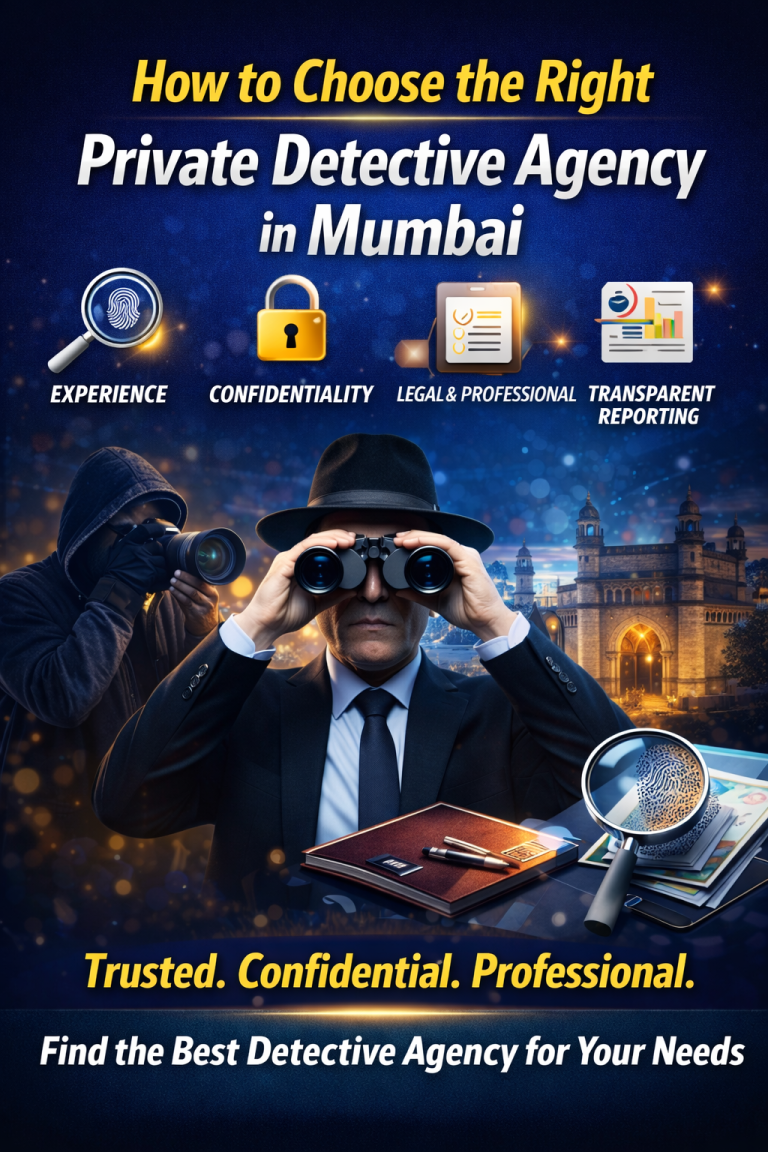 How to Choose the Right Private Detective Agency in Mumbai – A Complete Guide